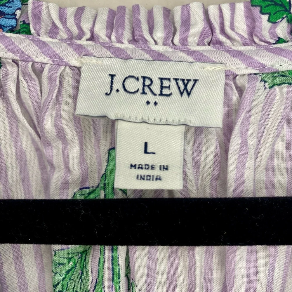 J Crew Long Sleeve Cotton Top. Size L - Picture 8 of 8